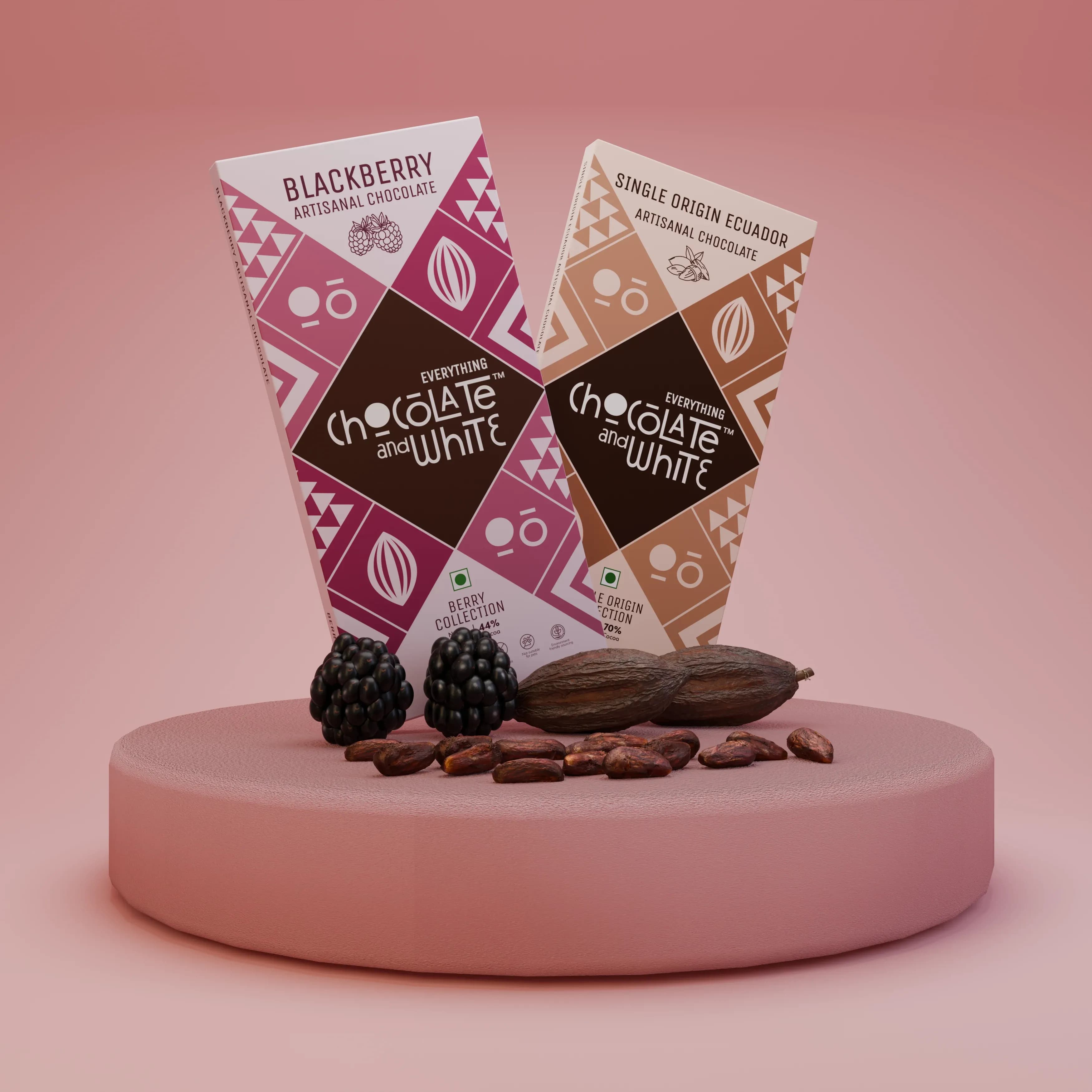 Blackberry Artisanal Chocolate - 44% Dark || Single Origin Ecuador Artisanal Chocolate - 70% Dark