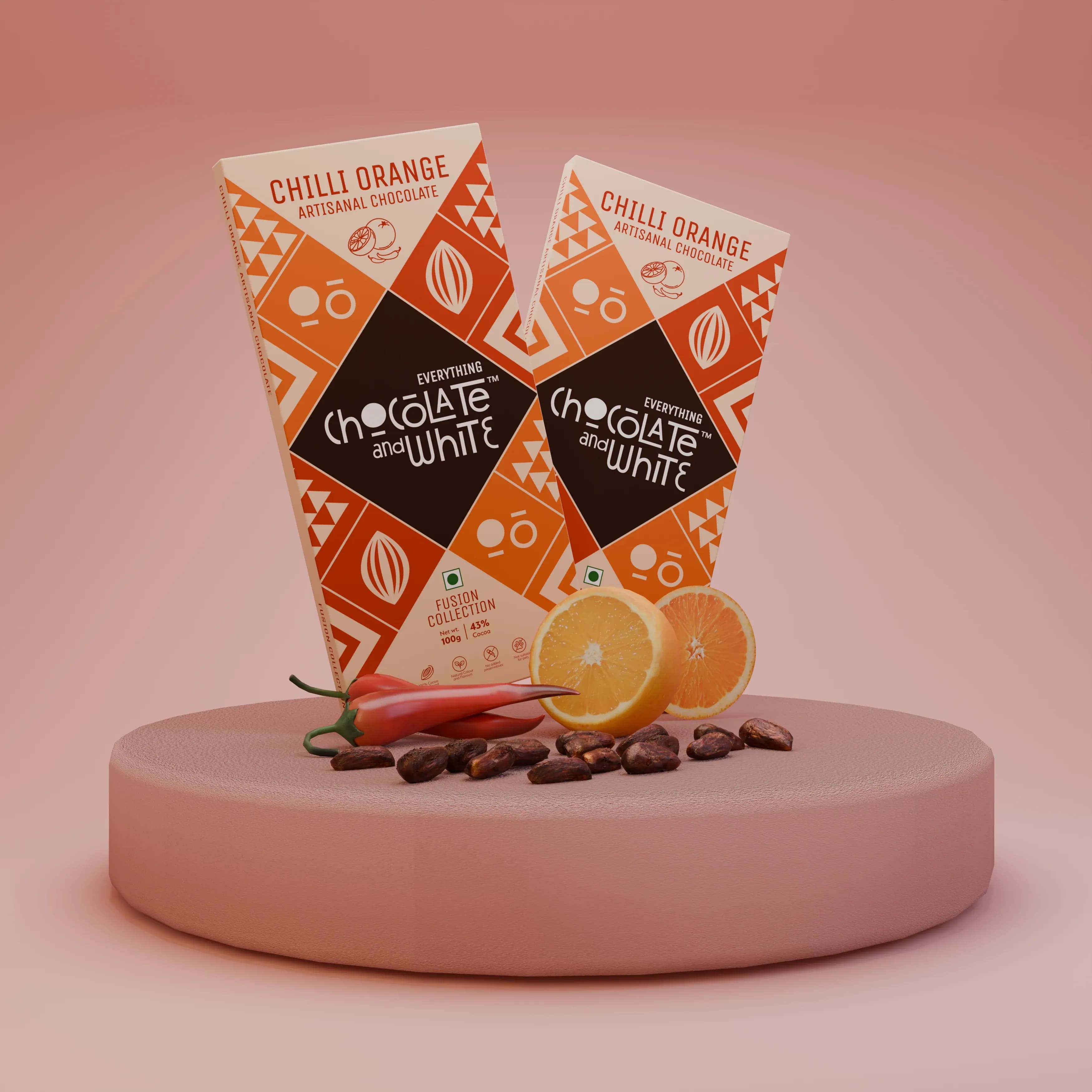 Chilli Orange Artisanal Chocolate - 43% Dark || Chilli Orange Artisanal Chocolate - 43% Dark