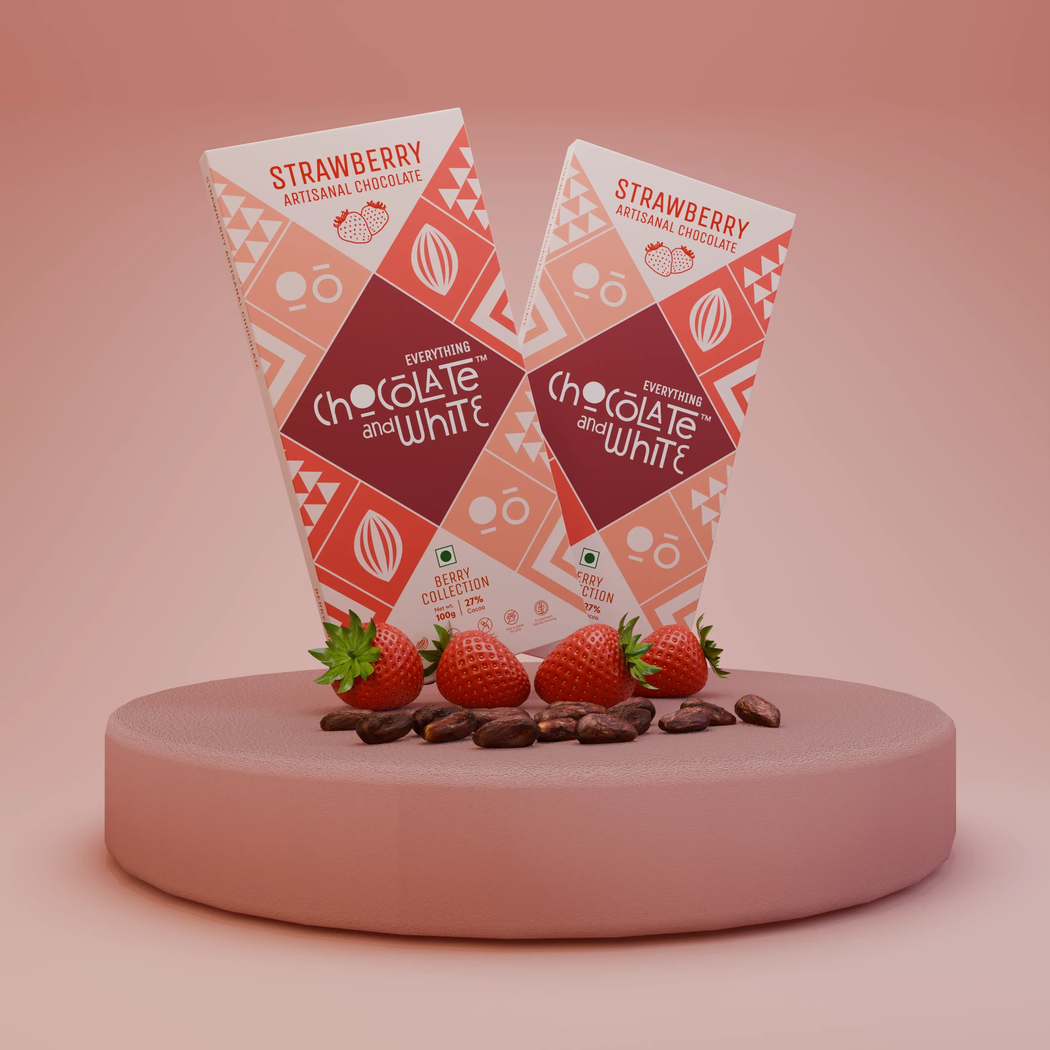 Strawberry Artisanal Chocolate - White || Strawberry Artisanal Chocolate - White