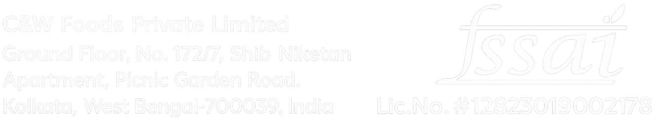 C&W Foods Private Limited manufacturer address and FSSAI license number 12823019002178